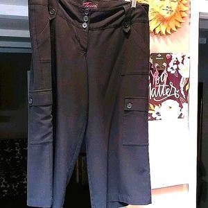 🔥TORRID Black Dressy Cropped Utility Style Pants
